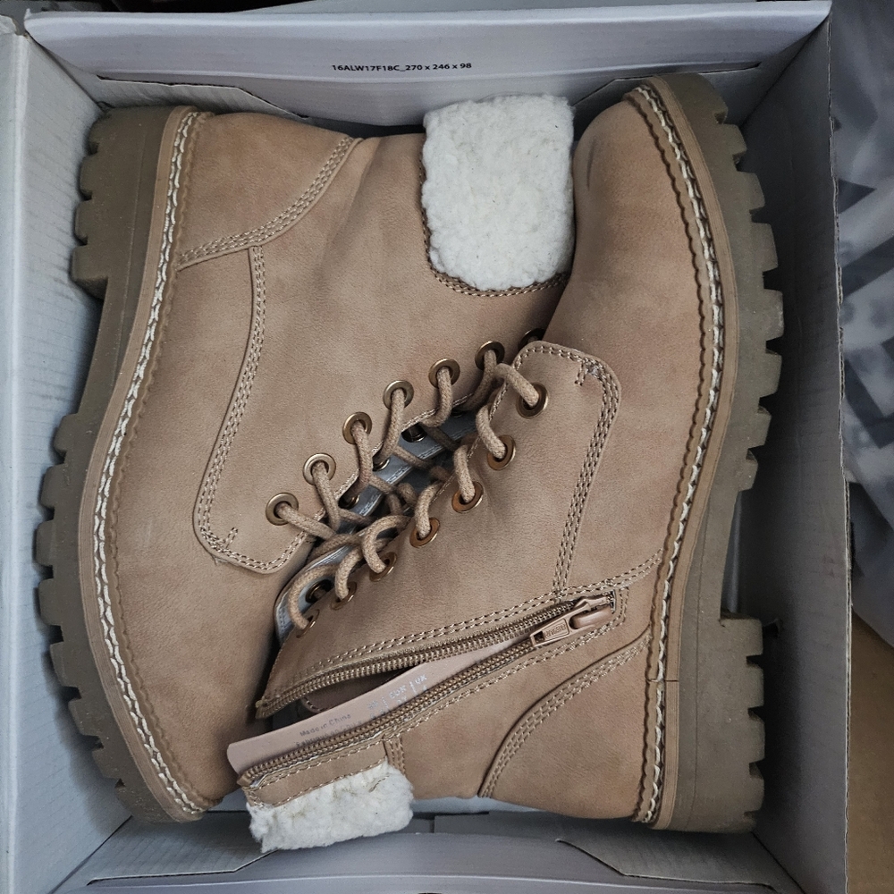 Aldo Tan Winter Boots with Faux Fur